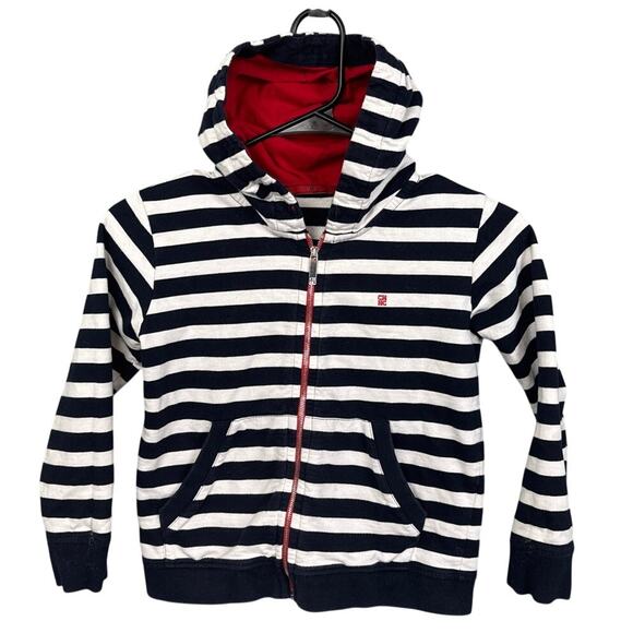 Carolina Herrera Kids Full Zip Hoodie Size 6 Blue White Red Preppy Kids Designer - Picture 1 of 8